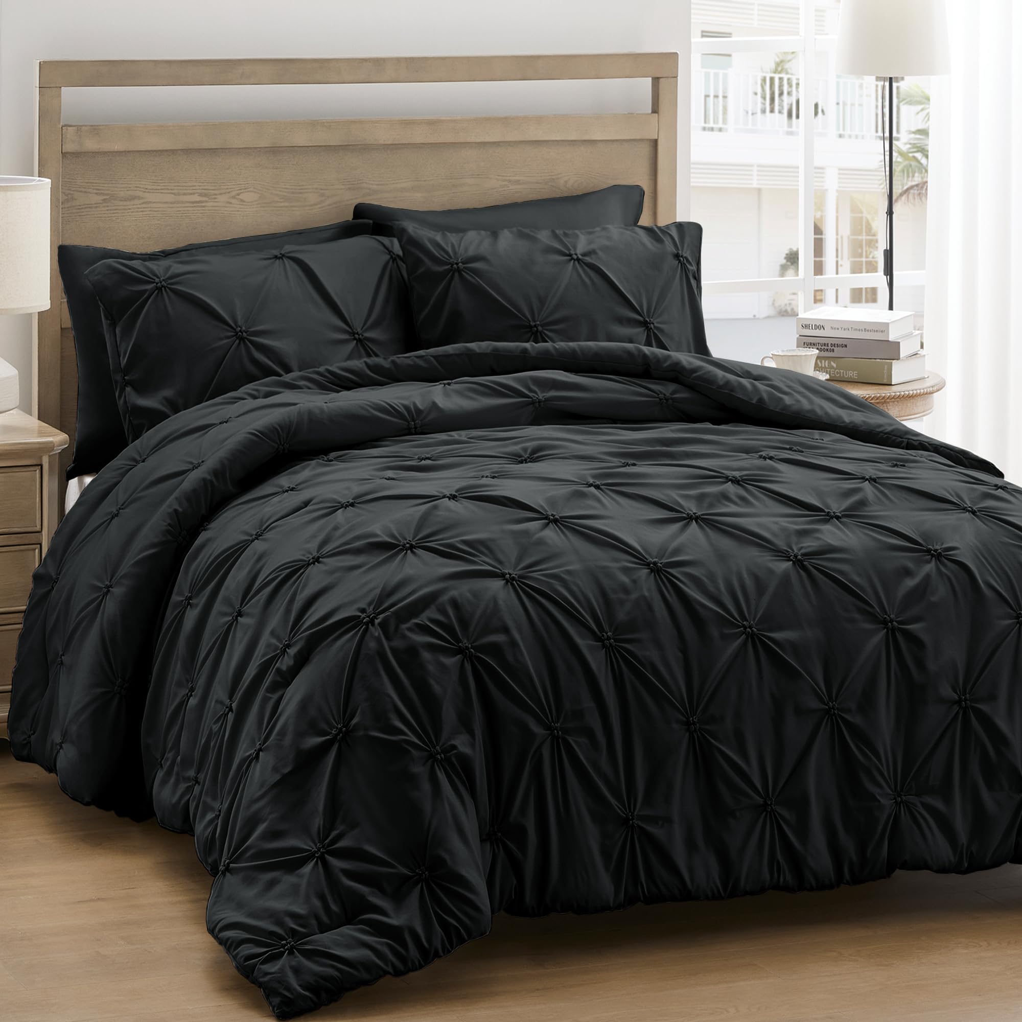 【美品】OMMO PREMIUM QUILTING MA-1 BLACK38 Amazon.com: UNIKOME Queen Comforter Set Black - Ultra Soft Boho