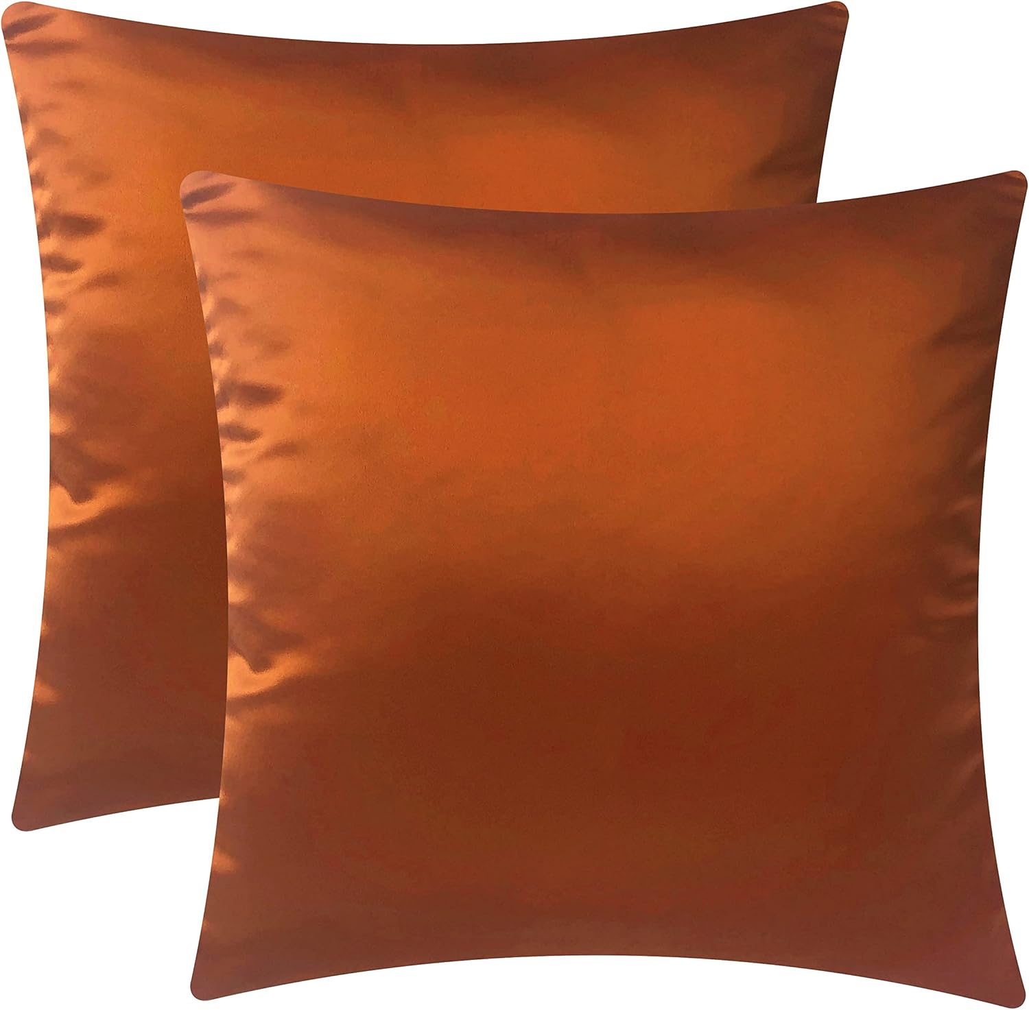 Craftbot Heavy Quality Satin Throw Pillow Covers Set of 2