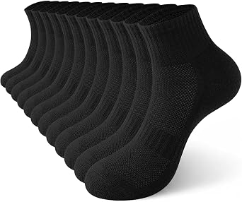 Womens Ankle Socks Cotton Mini Crew Cushioned Running Workout Socks 6 Pairs