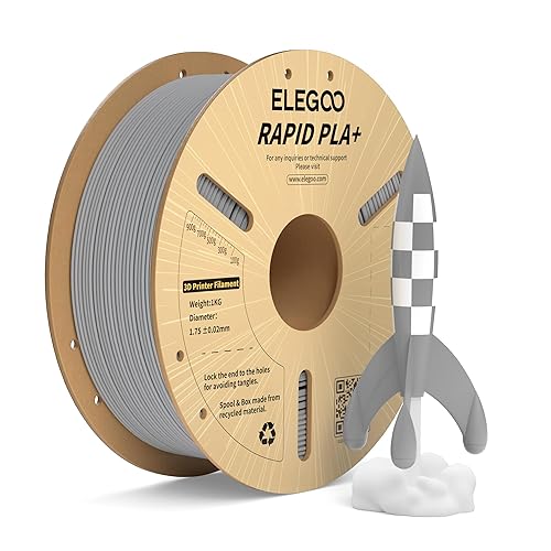 Miniatura 8 de ELEGOO Rapid PLA Plus - Filamento para impresora 3D de 0.069 in, color negro, 8.8 lbs, PLA+ para impresión de alta velocidad de 1.181-23.622 ins,