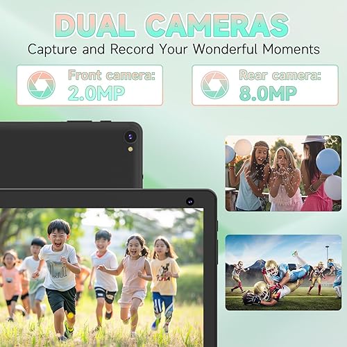 Miniatura 2 de Tablet Android 12 con teclado de 10 pulgadas, 2 en 1, incluye estuche lápiz óptico OTG, 4 GB de RAM+64 GB de ROM, batería de 6000 mAh, cámara dual,