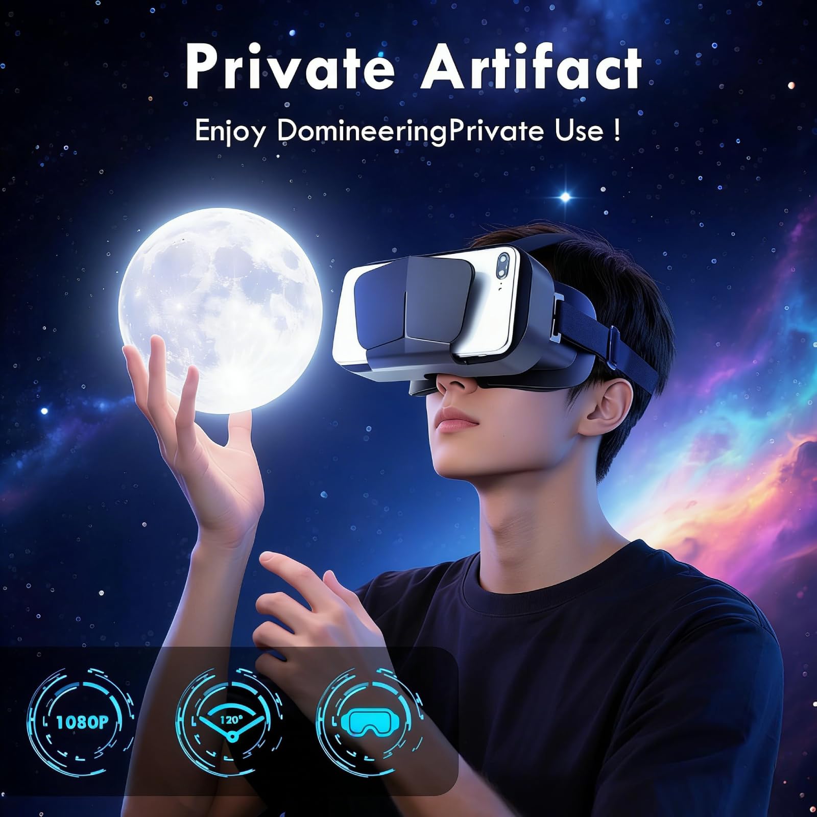 VR okulary do telefonu komórkowego, z pilotem zdalnego sterowania, okulary 3D VR, do gier i filmów 360 stopni, idealne do smartfonów 5~7 cali