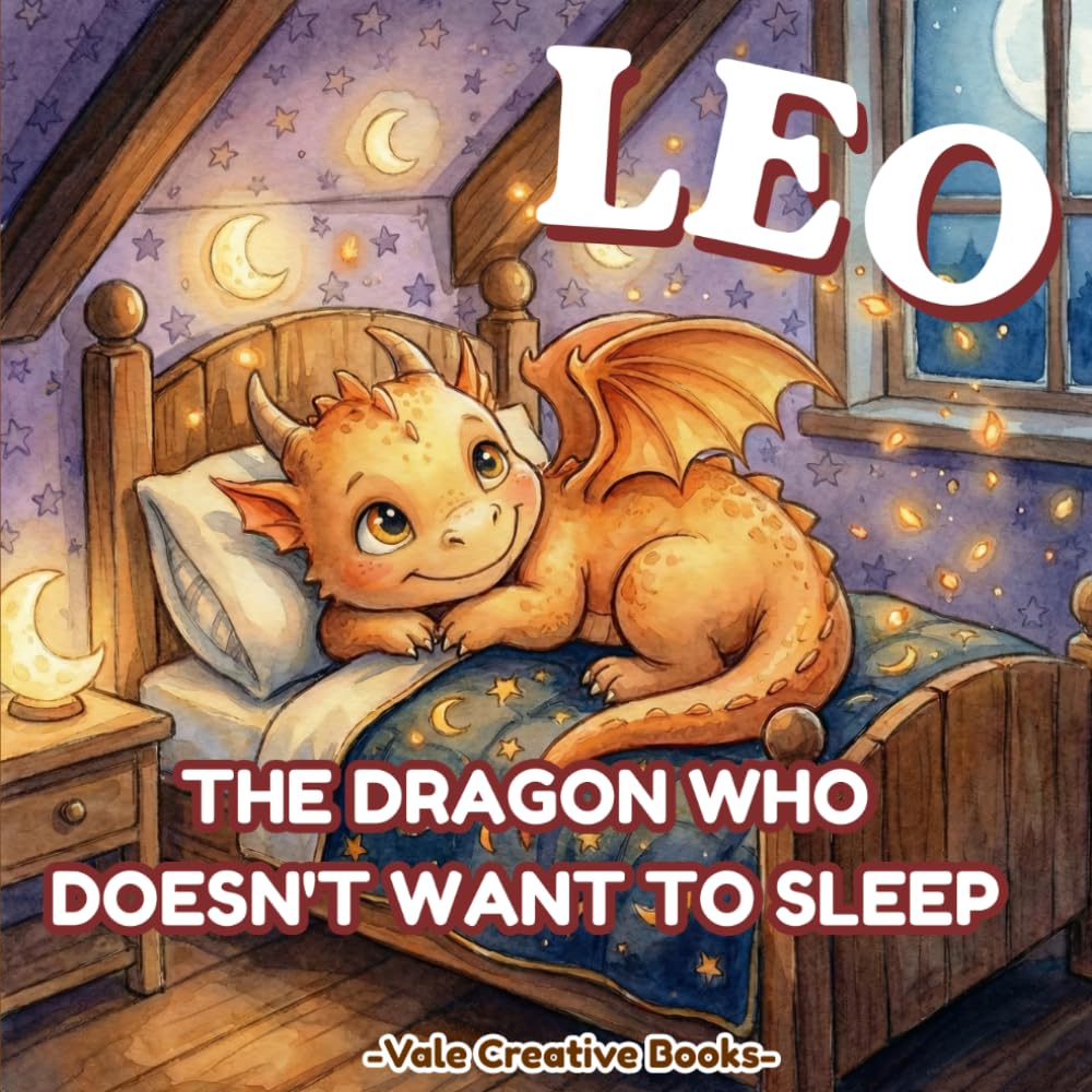 Leo the Dragon Who Doesn't Want to Sleep: A picture book about bedtime routines for children aged 2-5.
