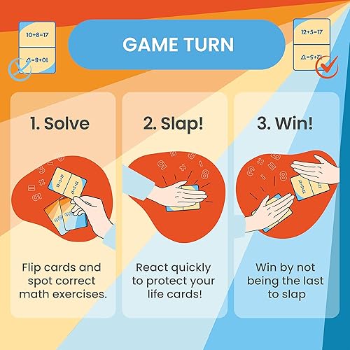 Miniatura 3 de SLAPMASTER! - Juegos geniales de matemáticas para niños - Ayuda a aprender matemáticas rápido y afilar habilidades - Diversión para fiestas de