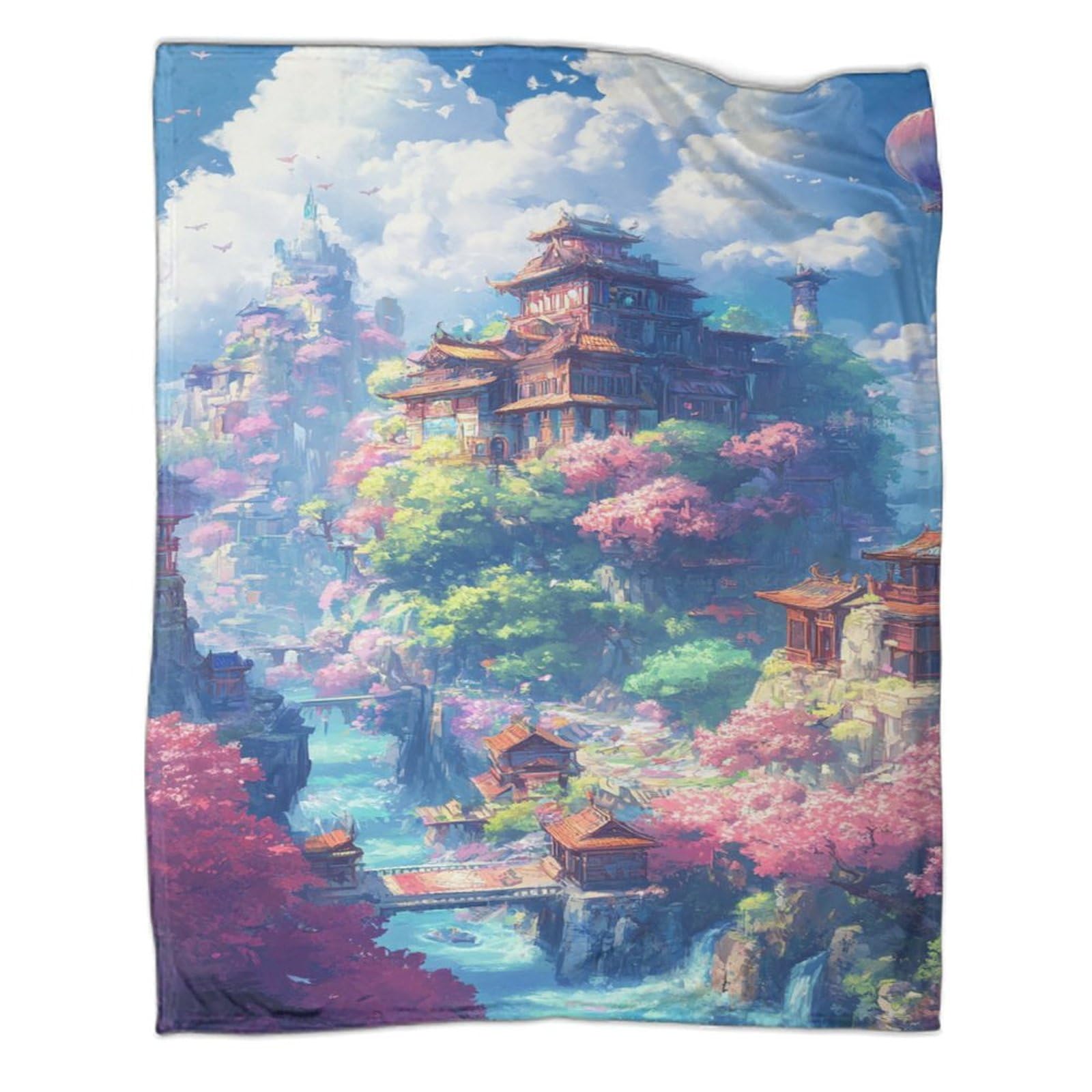 Couverture pixel 3D en flanelle ville chaude plaid lit canapé adulte 200x230cm