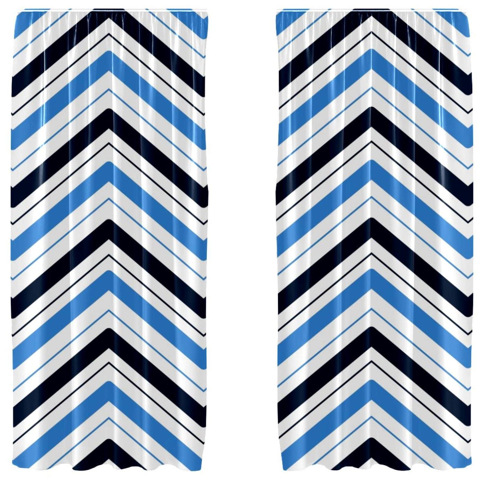 Rideaux occultants en microfibre isolants bloquant la lumière du jour bleu 140x213