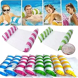 Rede Inflável de Piscina Cama Flutuante Boia para Adulto Reclinável