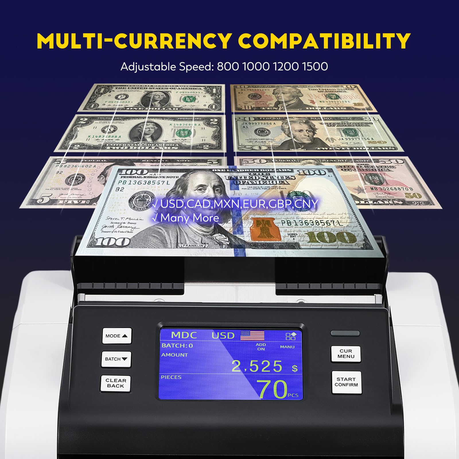 Snapklik.com : Mixed Denomination Money Counter Machine, Touchscreen ...