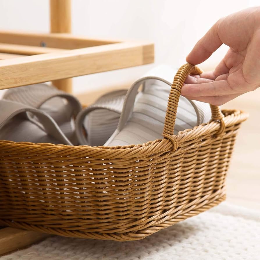 持ち手付きカゴ 楽天市場】aカラーバスケット 持ち手付 22.4×14.2×高さ8.8cm