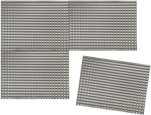 Miniatura 9 de Retro-Art 703529 - Paneles de pared 3D para cocina, paquete de 6, formas geométricas cuadradas en bronce plateado cobre, PVC, 24.5 x 18.5 pulgadas,