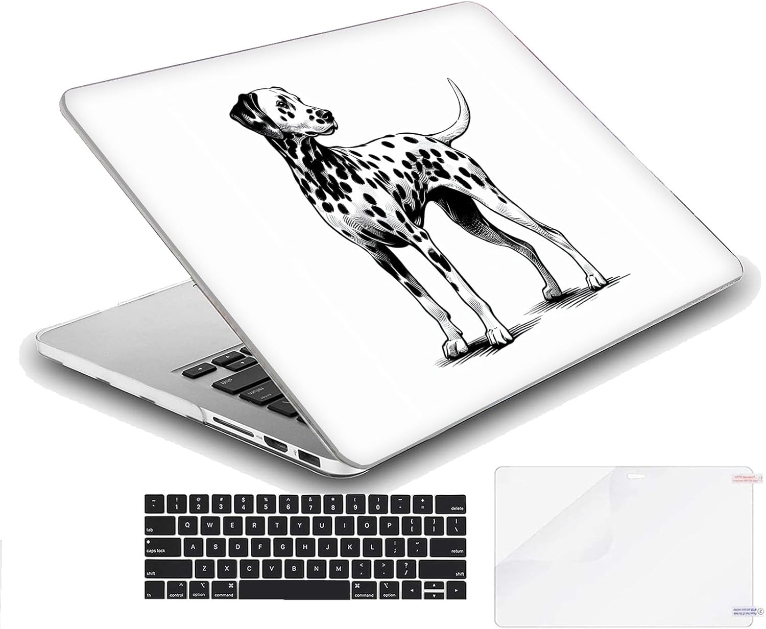 Compatible with MacBook Neo 13-inch, Hard Shell Case with Keyboard Cover and Screen Protector (A3404 A18 Pro chip, 2026 Release) - Dalmatians MC22065