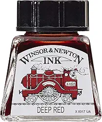Winsor & Newton Drawing Inks Tinta para Desenho, Vermelho (Deep Red), 14 ml