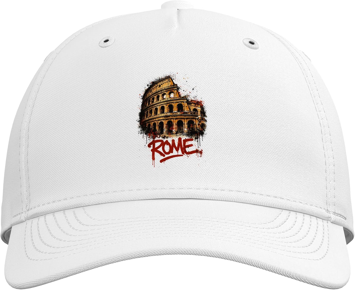 Rome Italy Colosseum Street Art Travel Design Adjustable Baseball Hat