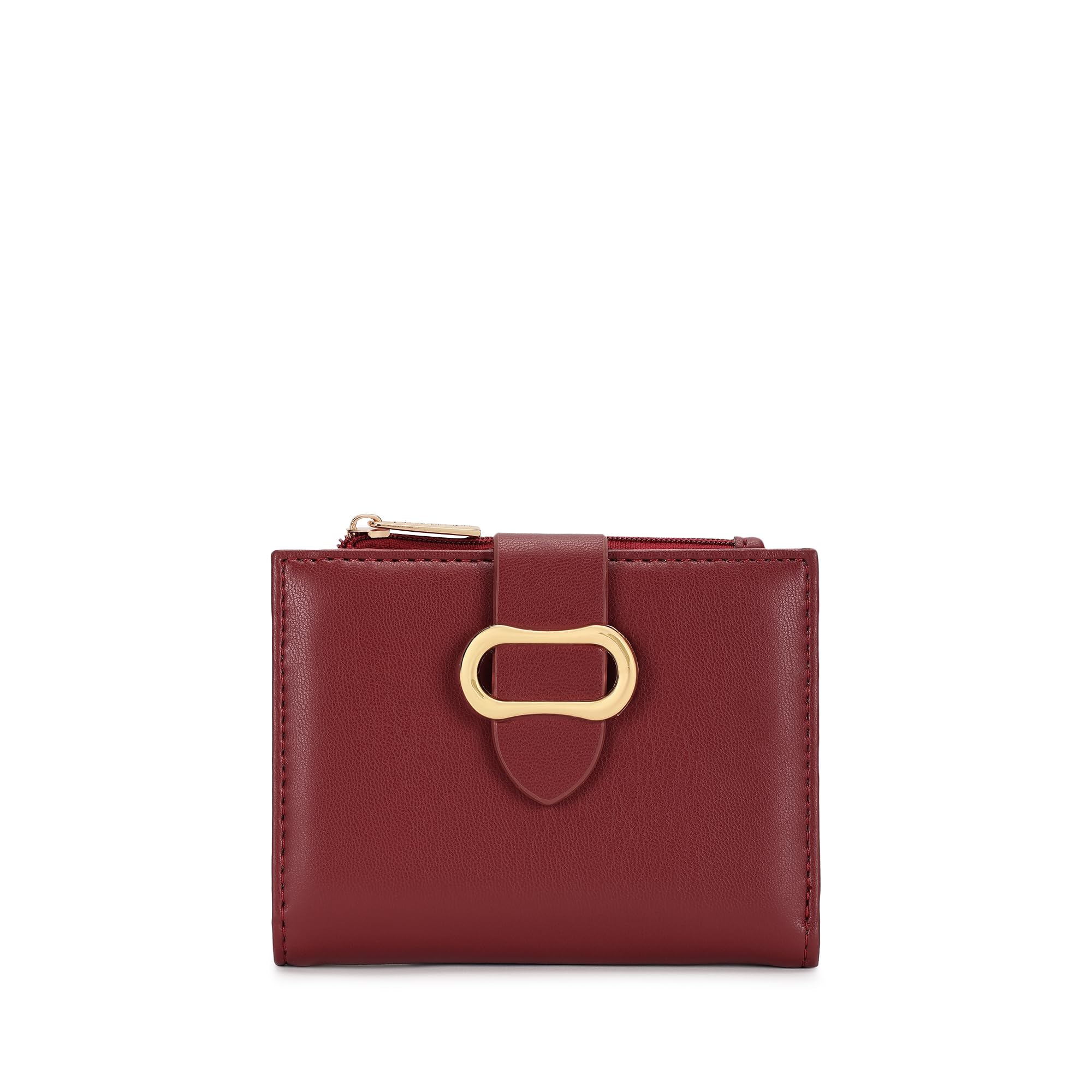 fastrack Women's Buckle Flap Two-Fold Wallet | Multiple Card Slots, Cash Slots, Zip Coin Pocket, Buckle Design Flap | Stylish & Secure | 6 Months Warranty-picture-42