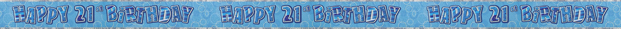 Unique Party 92068 - 9ft Foil Glitz Pink Happy 80th Birthday Banner — view 60