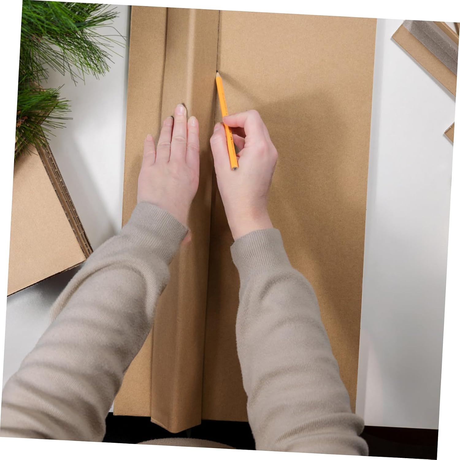 VALICLUD Single Face Corrugated Cardboard Roll Wrap Paper for Shipping Packing Storage and DIY Craft Projects