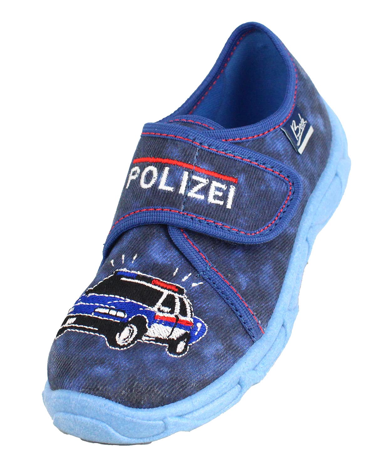 Beck Boy's Polizei Low Top Slippers, Blue, 12.5 UK Child