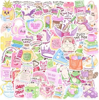 100PCS Funny Book Quote Stickers,Waterproof Vinyl Stickers for Water Bottle Laptop Journal