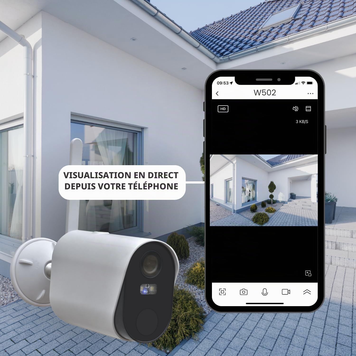 Pack Alarme PA511Z - Système d'alarme Full 4G & Zigbee, Compatible Animaux, Qualité Professionnelle, Contrôle à Distance, Sirène extérieure, 2 Caméras, Compatible avec Amazon Alexa, Google Home