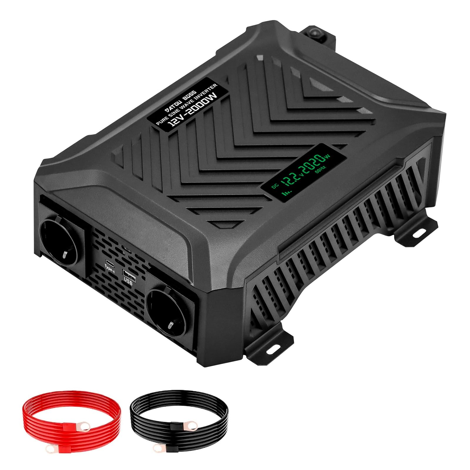 Inverter 12v 230v Pure Sine 3kw 2500w 2000w 1800w 1500w 1200w Con Convertitore Di Tensione LCD Protezione Da Bassa/sovratensione (Color : PSC-1800W, Size : 12V - Foto 8