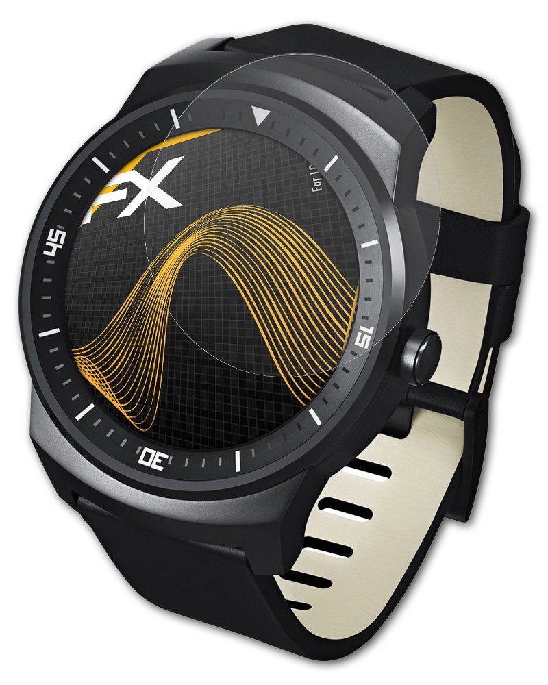 atFoliX Screen Protector compatible with LG G Watch R Screen Protection Film, anti-reflective and shock-absorbing FX Protector Film (3X)