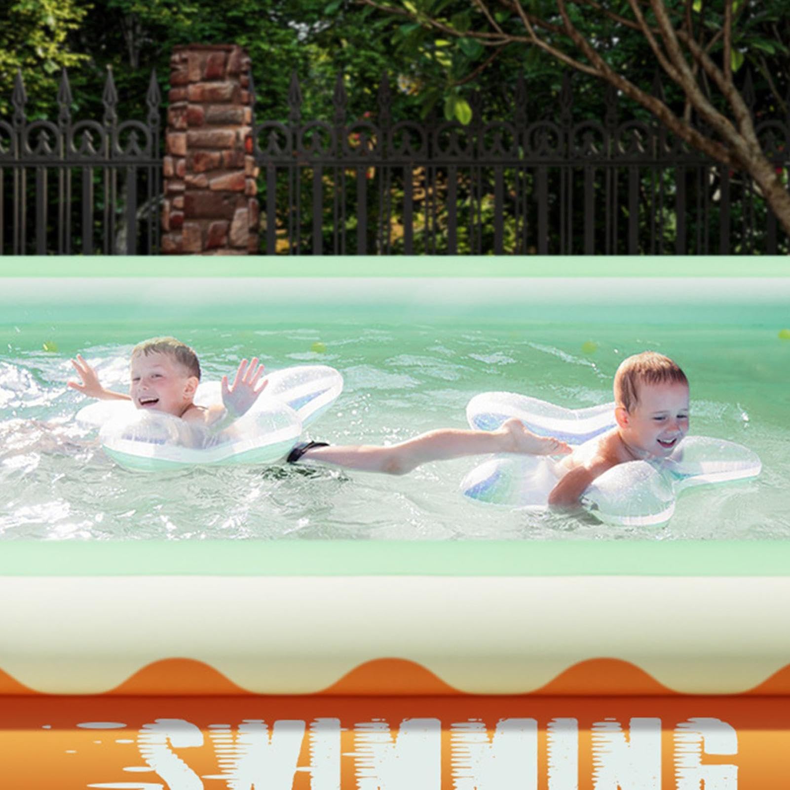 Piscina familiar inflable rectangular piscina inflable piscina inflable de tamaño completo piscina infantil niños adultos piscina gruesa de suelo para fiestas jardín al aire libre