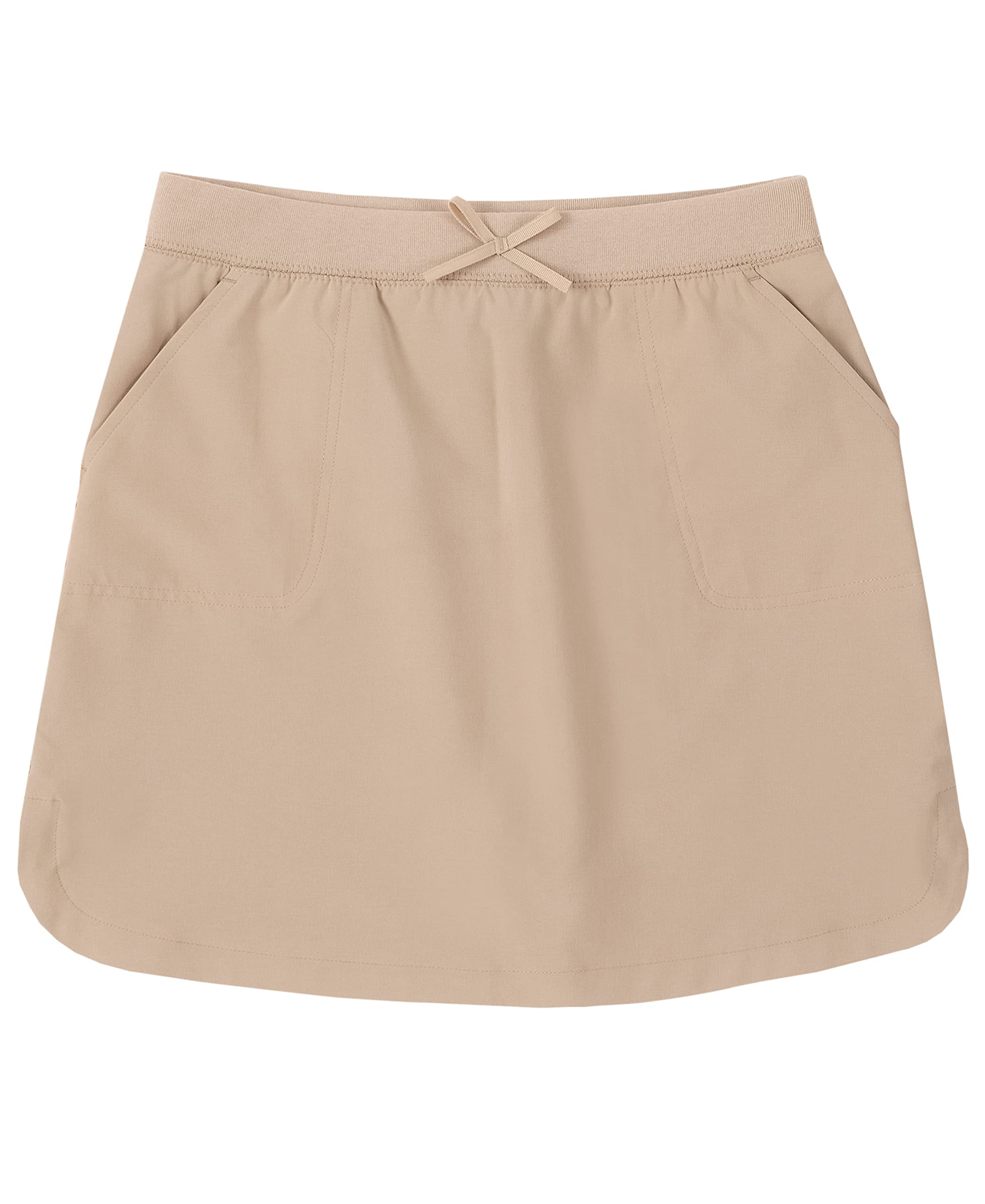 IZODGirls' School Uniform Pull-on Scooter Skirt with Undershorts, Knit Waistband & Functional Pockets, Wrinkle Resistant