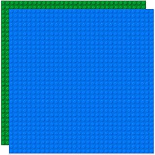 Back to School Gifts,Grotryphy Easter Basket stufferValentine Day,2 Pcs 10" x 10" Classic Baseplates Building Plates Pack, Platforms Base Build Sheet for Table Build on Mat Building, Brithday Gifts