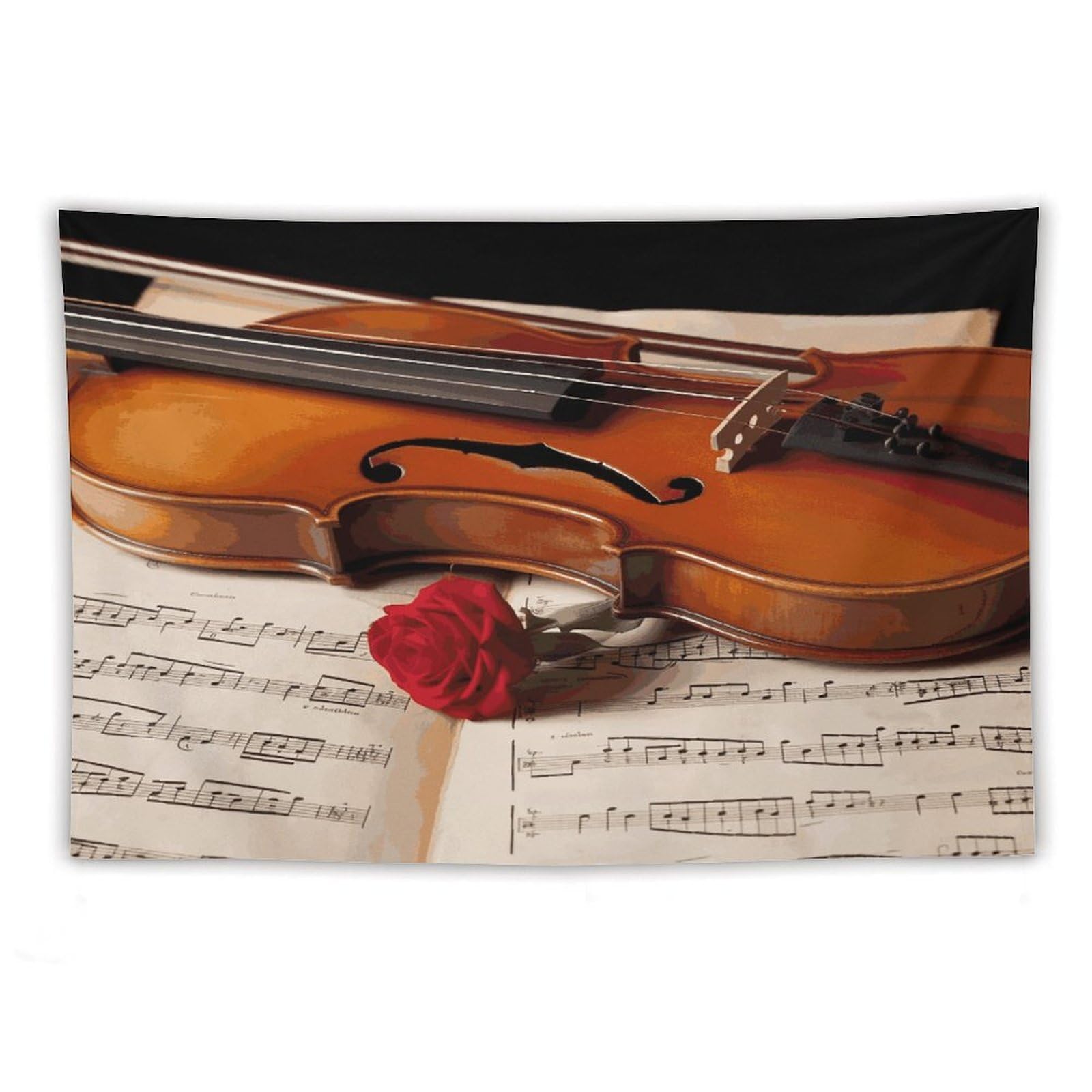 LDGSUPH Violin Sheet Music Tapestry Wall Hanging Decor Anti-fading Aesthetic Wall Tapestries Fashion Wall Blanket Decor Modern Wall Art Tapestry for Bedroom Home Decor 40"x60"