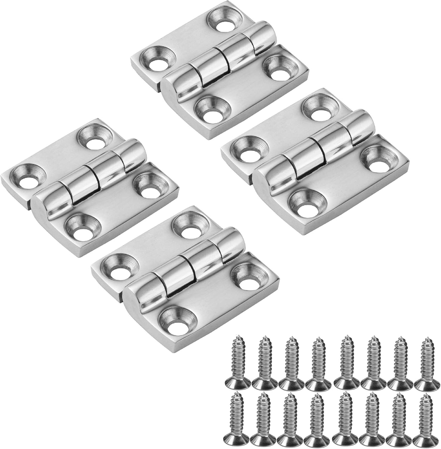 YUSOVE Boat 316 Stainless Steel Hinges 1.5" x 1.5" Cabinet Hardware,Marine Heavy Duty Butt Door Cupboard Hinge,Pack of 4 : Sports & Outdoors