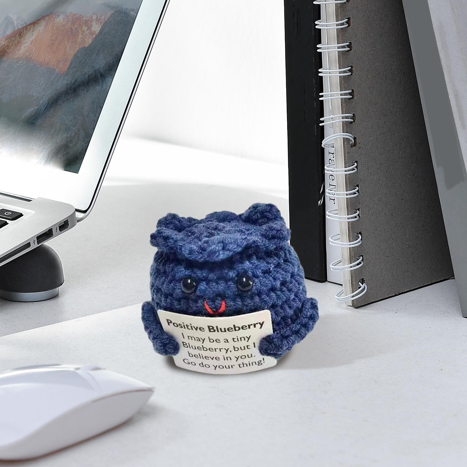 Peluche Di Supporto Emozionale Uncinetto Coniglietto Di Mirtilli Fatto A Mano