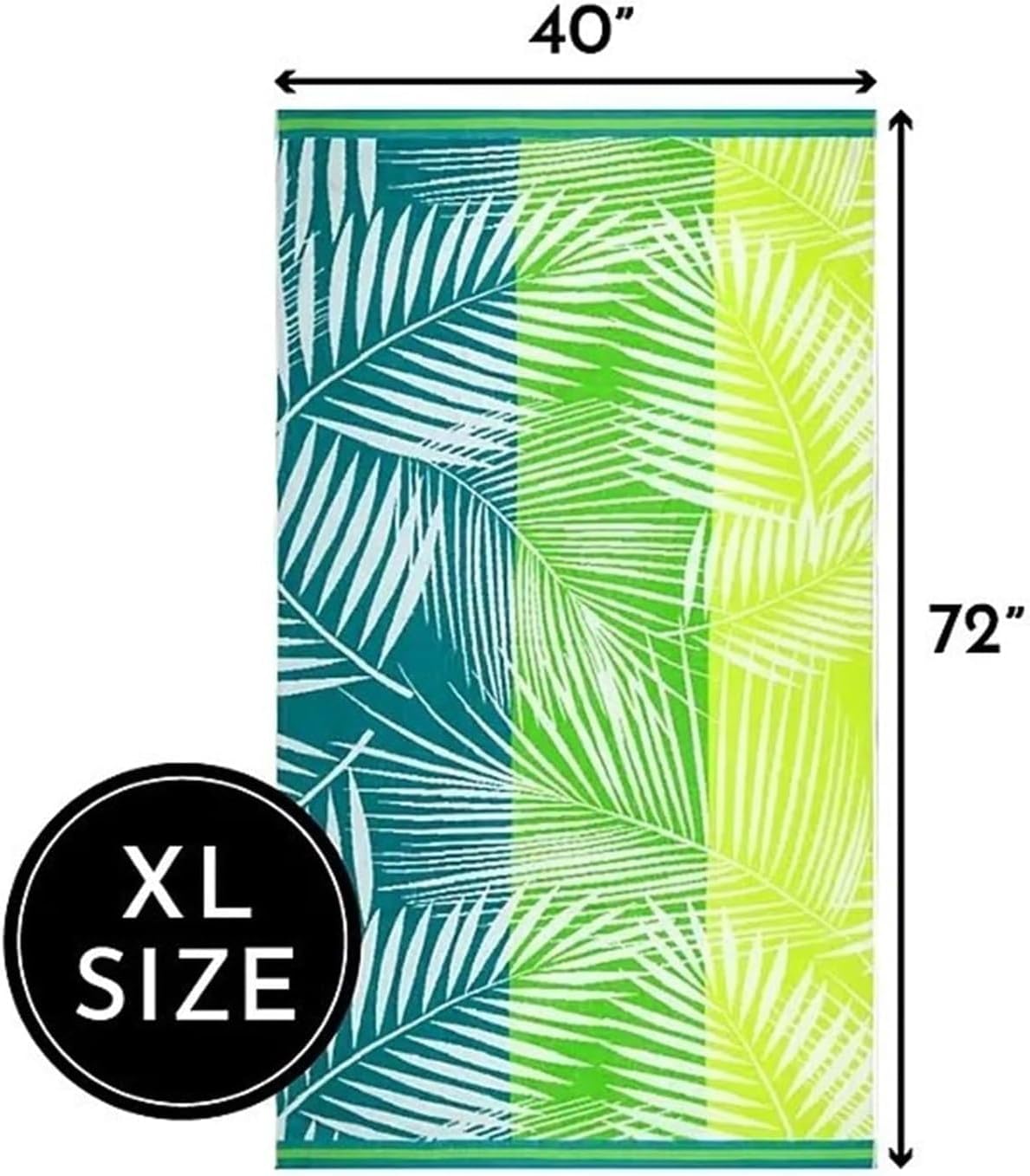 Member's Mark 100% Cotton Oversized Adult Beach Towel 40" x 72" (Tropical Palm)