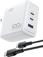 Vista 1 de INIU Cargador para iPhone 17, 3 puertos de 100 W USB-C + USB-A, cargador rápido compacto plegable USBC para iPhone 17 16 15 Pro Max, MacBook Air M4