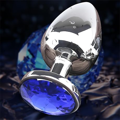 Deluxe Metal Aqua Anal Plug: Stunning Gemstone for Intimate Elevation