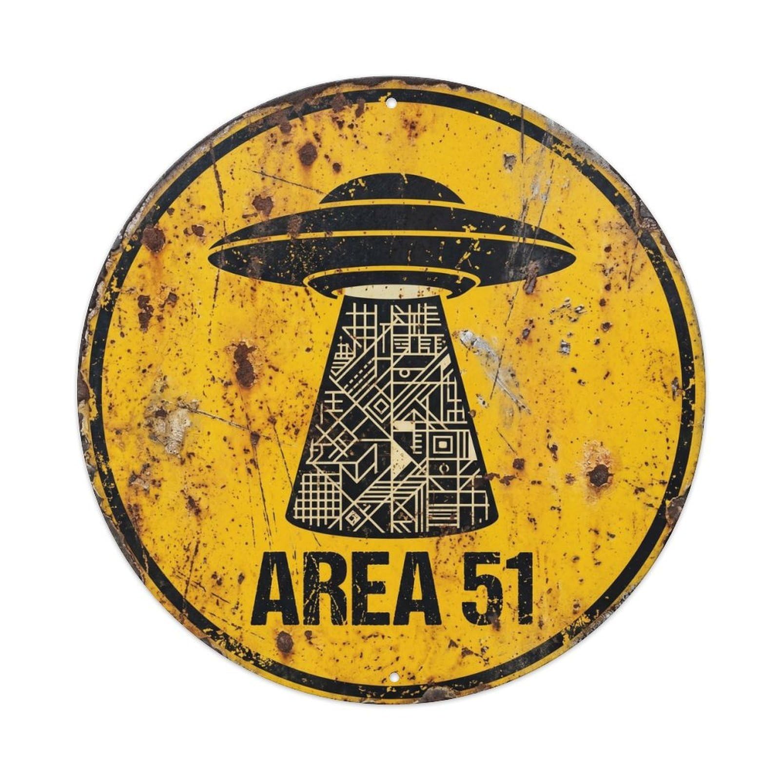 Extraterrestrial Area 51 Encoded Abduction Beam Mystery Metal Tin Sign