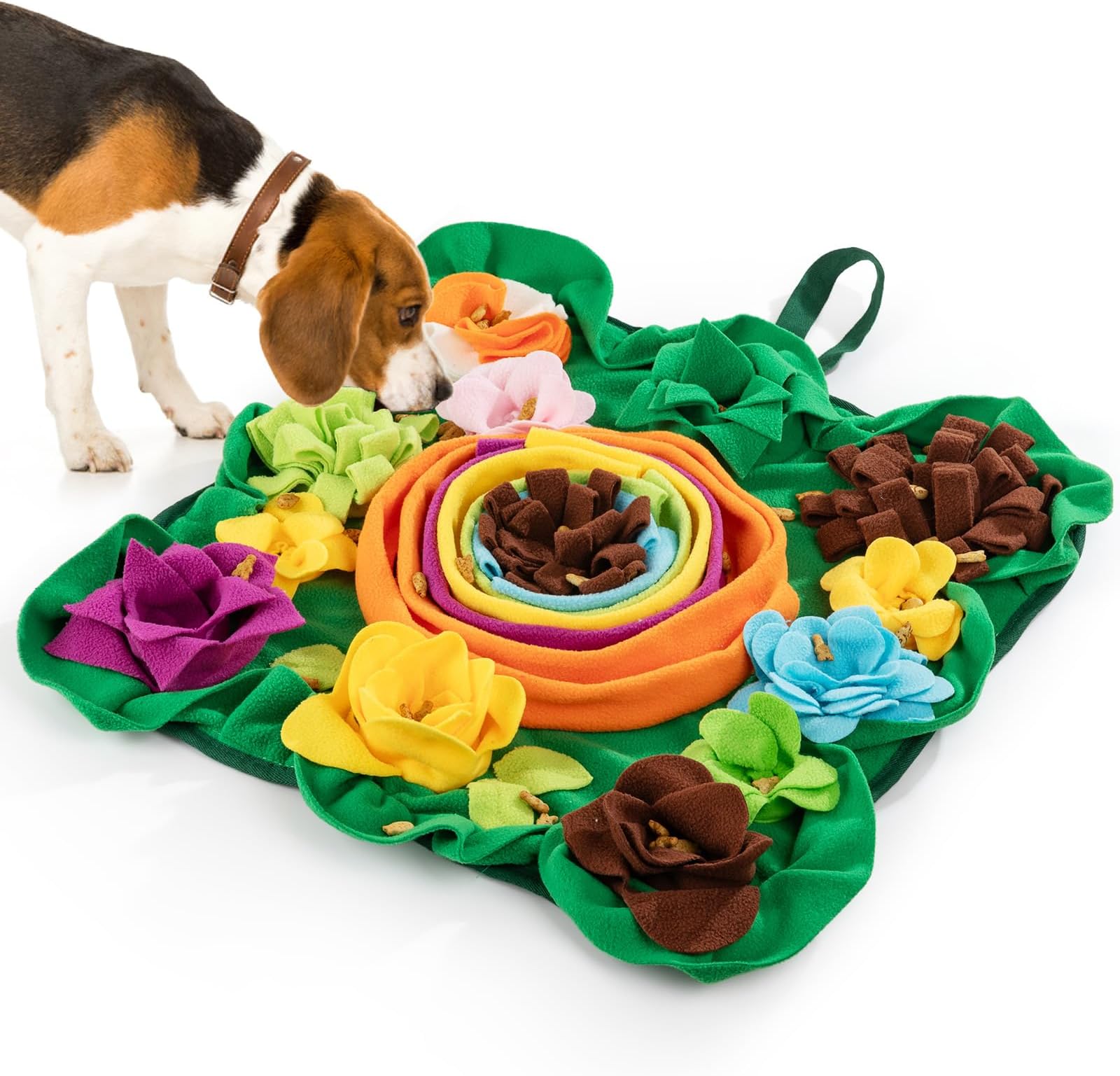 IOKHEIRASnuffle Mat for Dogs, Interactive Feeding Game Toy for Dogs, Pet Foraging Mat for Smell Training Dog Toy for Large, Medium Small Dogs
