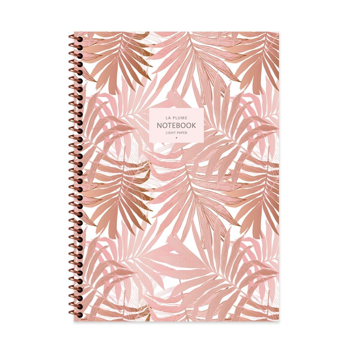 Keskin Color Cuaderno A4 de 80 hojas de cartón a rayas Kp. encuadernado en espiral La Plume Leaves