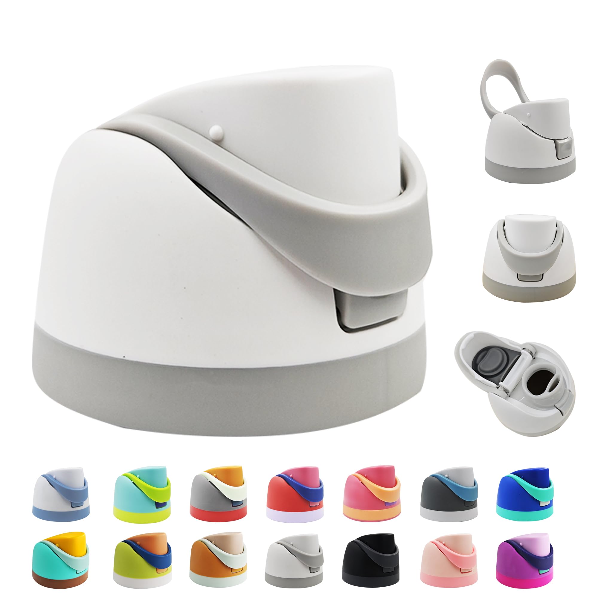 Bexbchh White Replacement Cap For Owala Freesip,One Button Water Bottle Top Lid Compatible With Owala Cup 16Oz 24Oz 32Oz 40Oz, Bpa-Free Replacement Lid Accessory For Owala Free Sip (White)