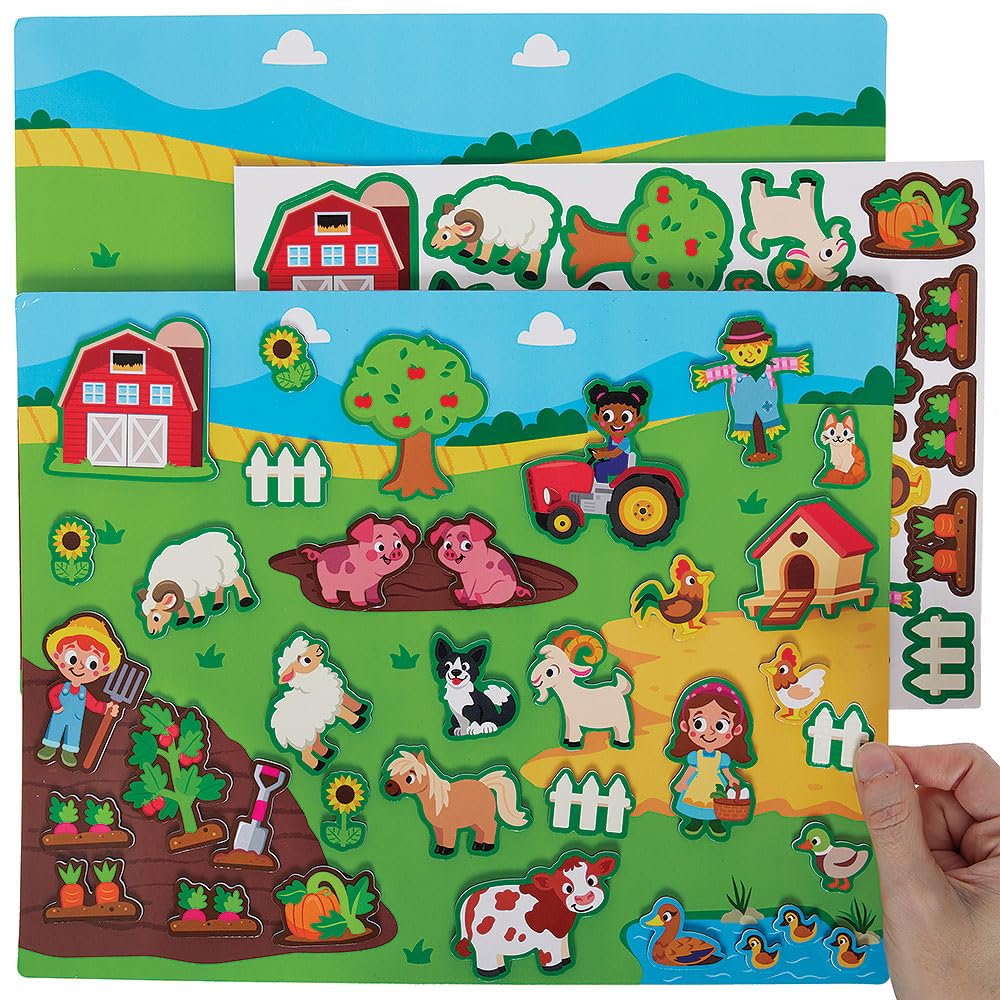 Baker Ross VC243 Farm Magnetic Picture Scene - Each, Magnetic Farm Storyboard Set
