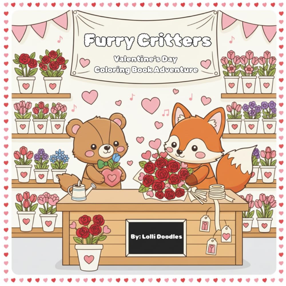 Furry Critters: Valentine's Day Coloring Book Adventures