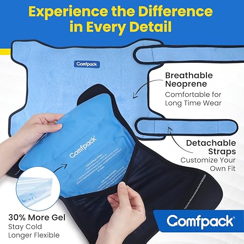 Miniatura 2 de Ice Pack for Hip Replacement Surgery, Hip Replacement Kit, Hip Support Brace with Hot Cold Pack, Hip Ice Pack Wrap for Sciatica, Bursitis, Hip