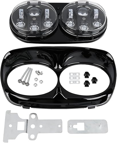 Miniatura 6 de Kit de carenado frontal exterior e interior superior con faro LED de 5.75 pulgadas, lámpara de proyector para Harley Davidson Road Glide Modelos