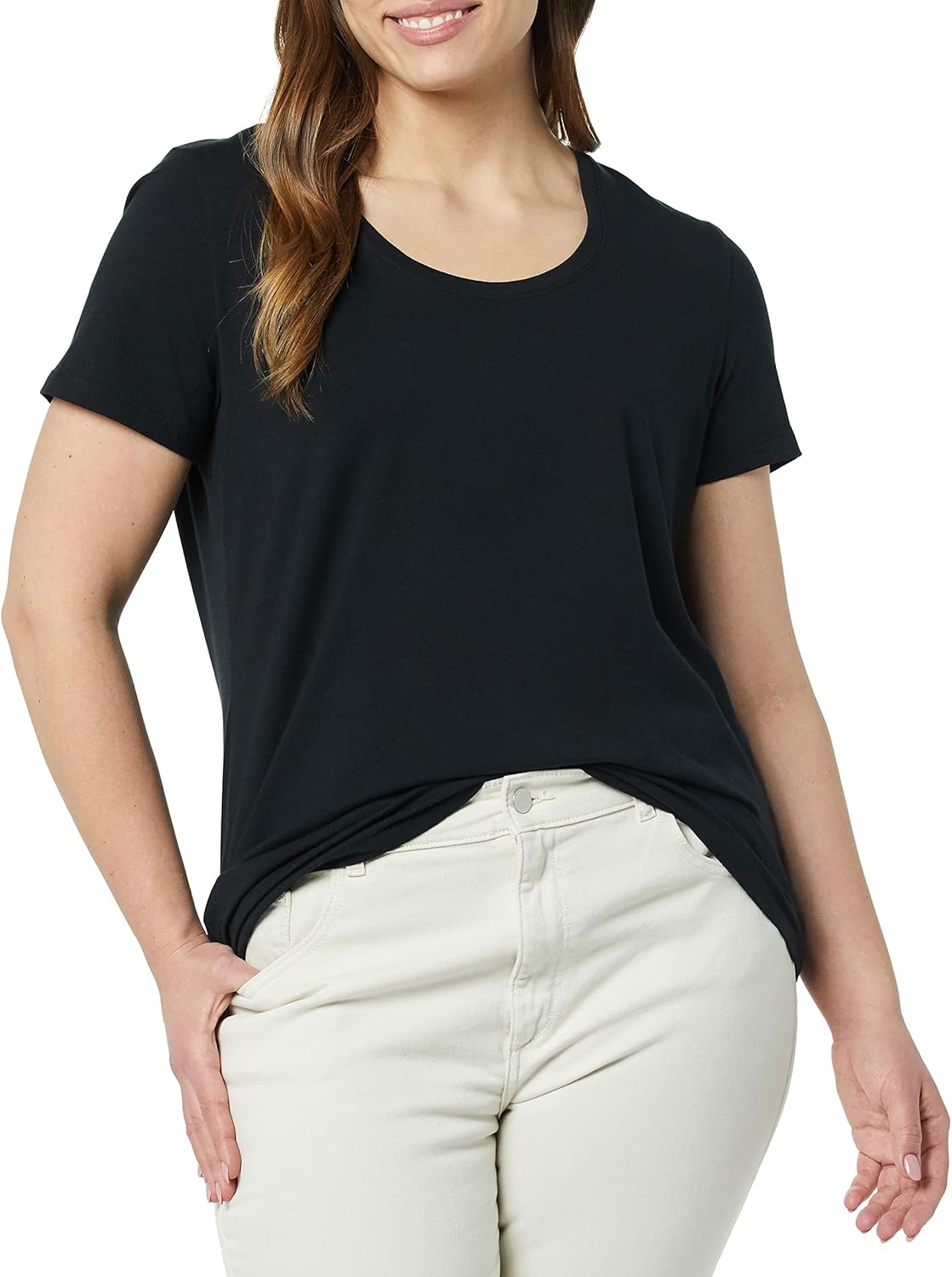 Amazon Essentials womens Regular-Fit Short-Sleeve Scoop Neck T-Shirt (Available in Plus Size) - Image 4