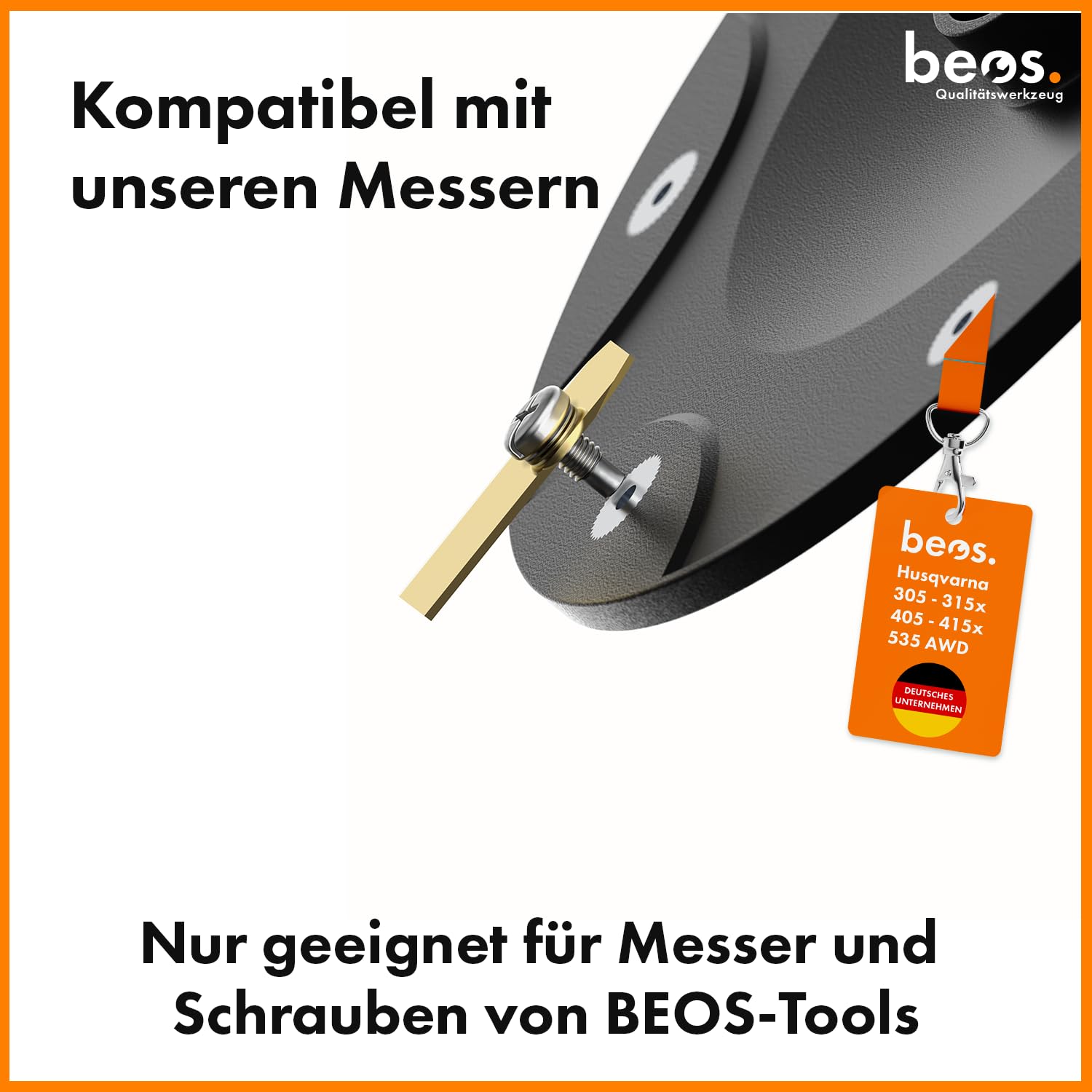 BEOS Premium Mähroboter Tuning Messerscheibe - glasfaserverstärkter Messerteller für 7X Klingen - Husqvarna 305|310|315|405x|410x|430x|435x|535 AWD ab Baujahr 2018 - Ø 197 mm