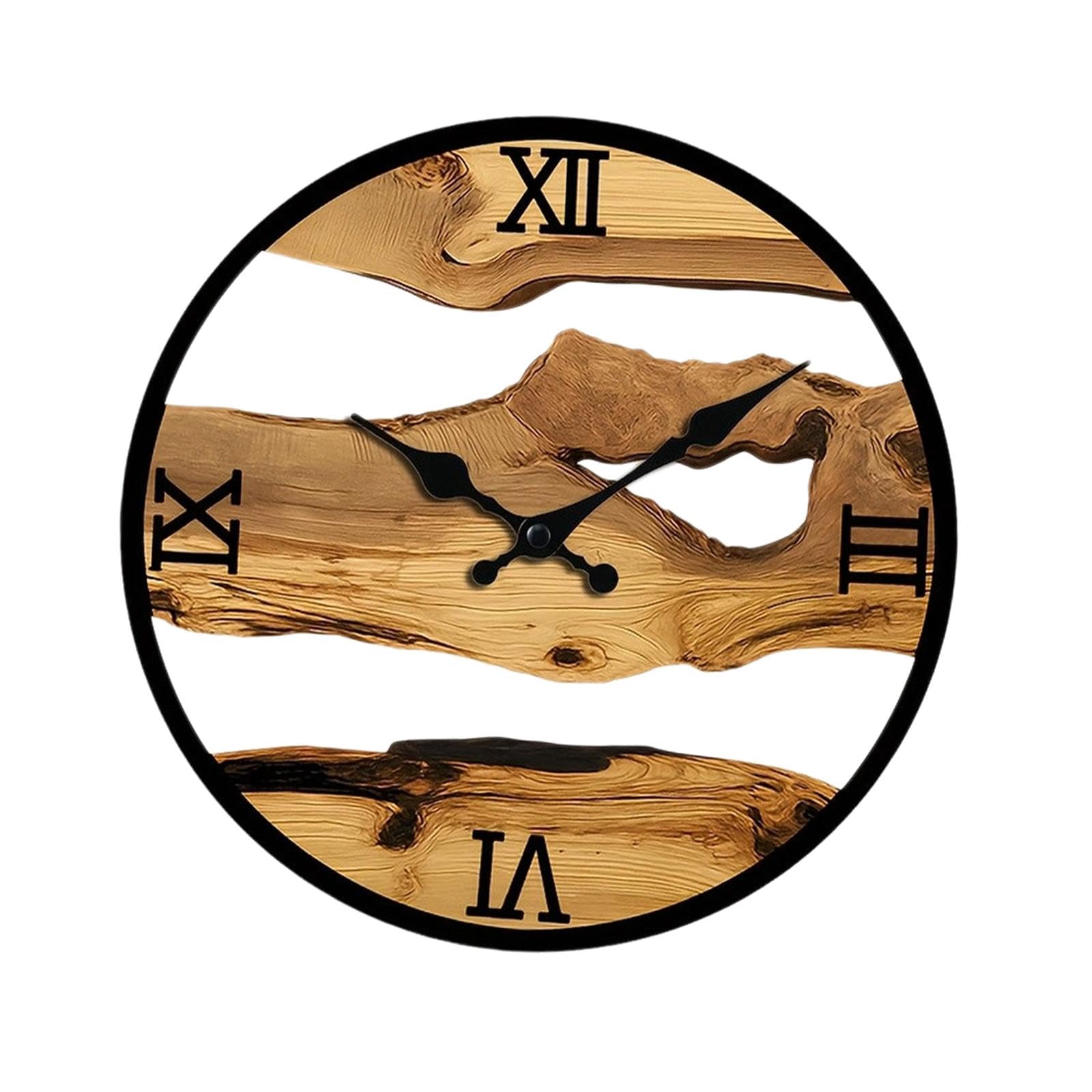 Horloge murale en bois silencieuse pour éliminer le tic-tac du salon