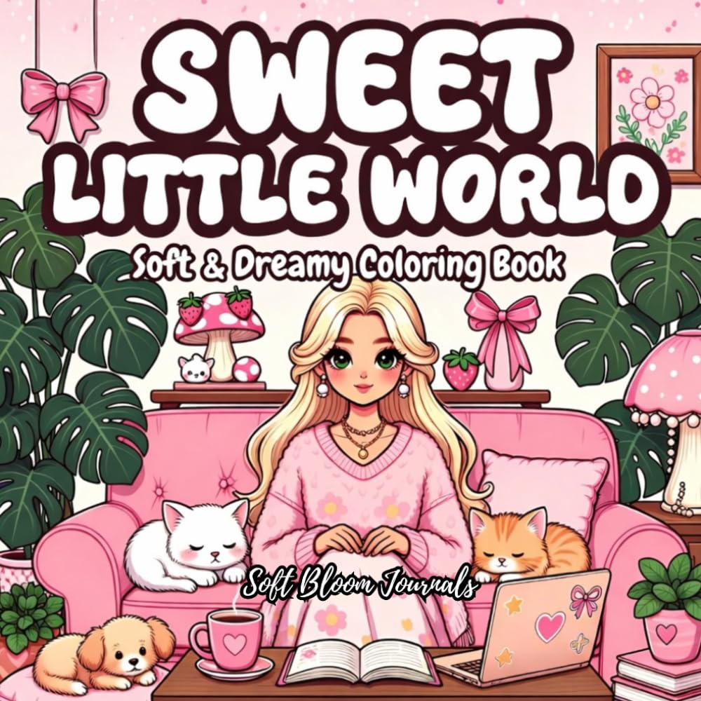 Sweet Little World: Soft & Dreamy Coloring Book (Cute & Feminine Kawaii Coloring Books)