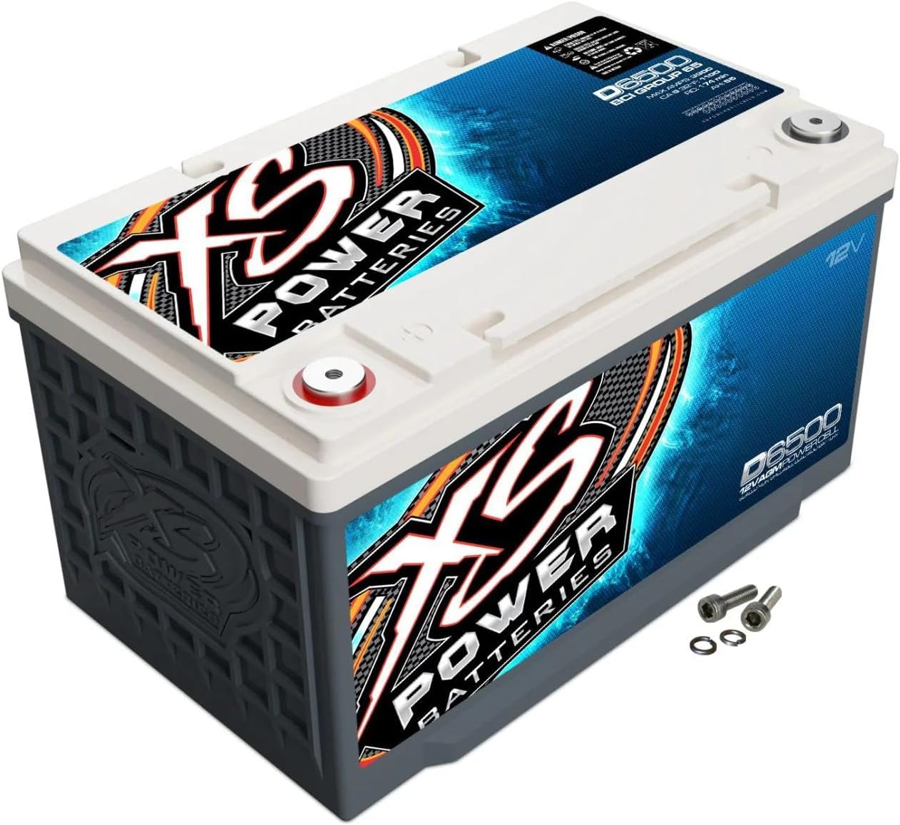 XSPower D6500 12V AGM Battery – Group 65 – 3900A Max Amps, 1100 CA, 86Ah – Supports 3000W/4000W Systems – FREE Limited Warranty