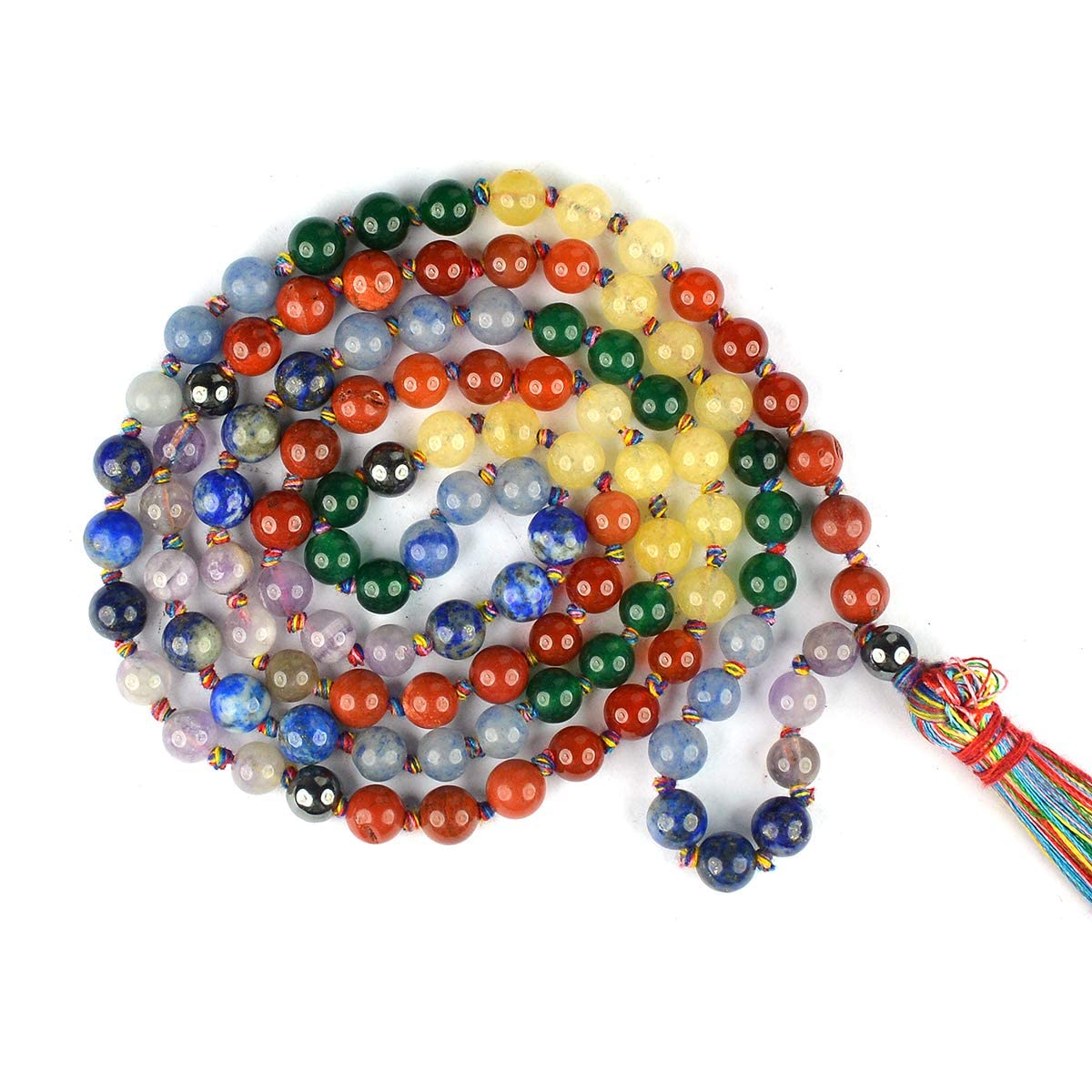Reiki Crystal Products Natural 7 Chakra, Mala Necklace 6 mm Crystal Stone 108 Bead Jaap Mala for Men and Women (B0BRCCS5P8) Amazon Price History, Amazon Price Tracker