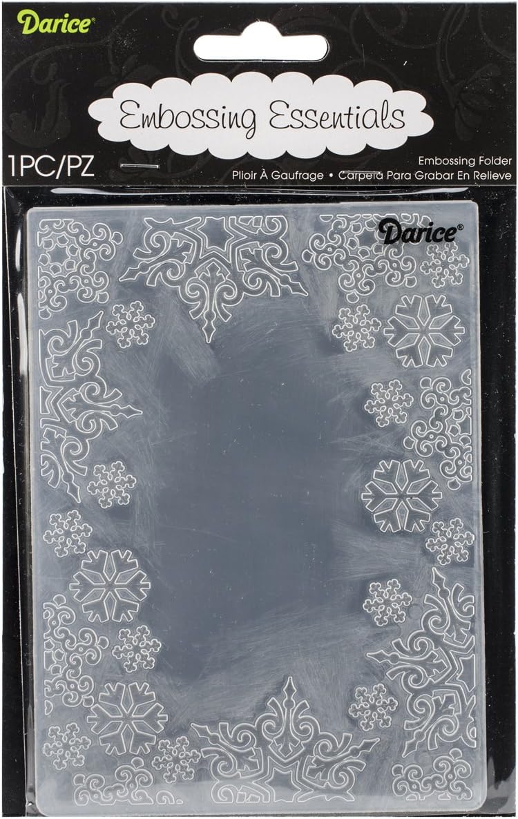 Darice EB12-19135 Embossing Folder, 4.25 by 5.75-Inch, Snowflake Trim