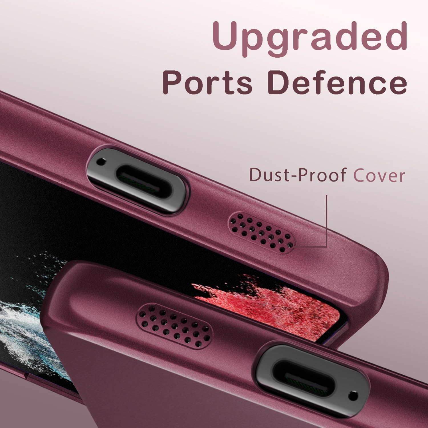 DIZORO Samsung A35 5g Case, Compatible with Mag Safe Back Cover, Matte Luxury Metallic Luster Flexible TPU Wireless Charging Shockproof Case with Camera Protector Lens (Wine Red) — Amazon image 7